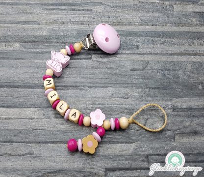 Personalisierte Schnullerkette mit Namen / Namenskette Baby